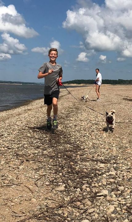 Lozier's pet photo contest: walk/run winner. pet photo contest.